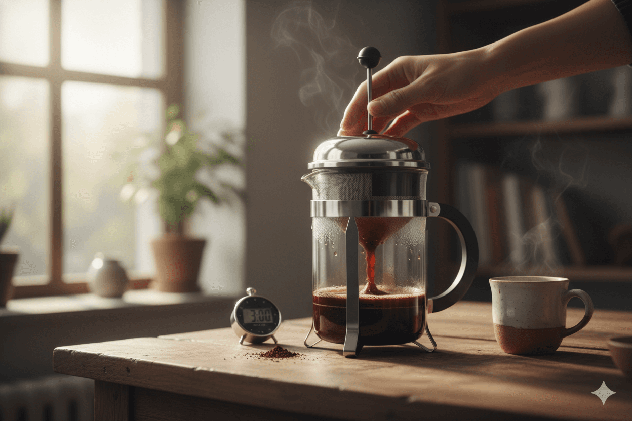 Zdjęcie metody parzenia French Press